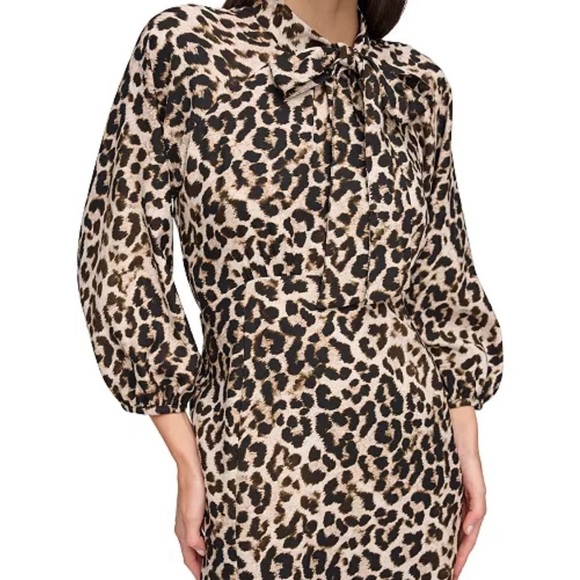 Calvin Klein Women's Animal-Print A-Line Dress - Picture 4 of 8